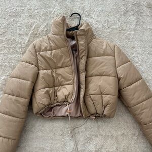 SHEIN Light Brown Puffer Jacket